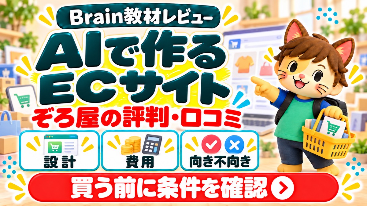 ぞろ屋のAIで作るECサイトの教科書の評判・口コミ